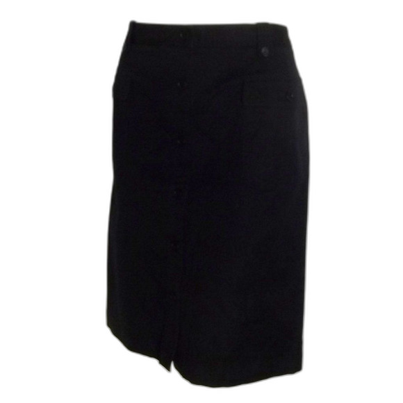 FACONNABLE Skirt, 14, Black, Closet Staple, Button front, Pockets, Belt loops - Picture 3 of 12